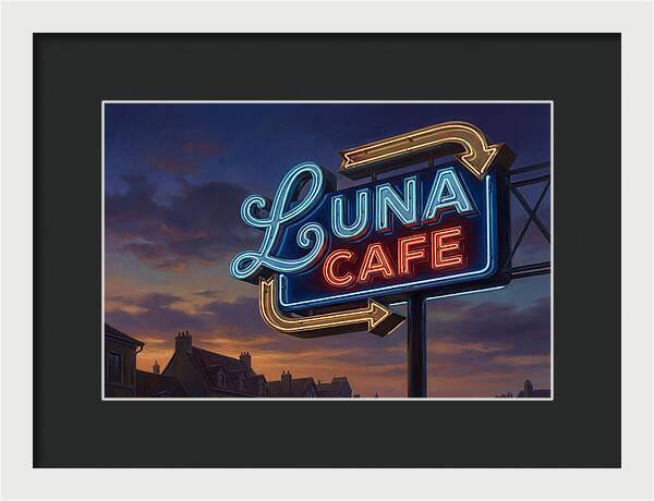 Luna Cafe Neon Sign