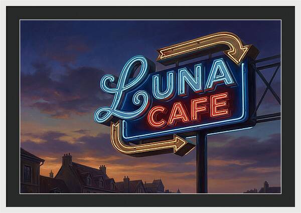 Luna Cafe Neon Sign