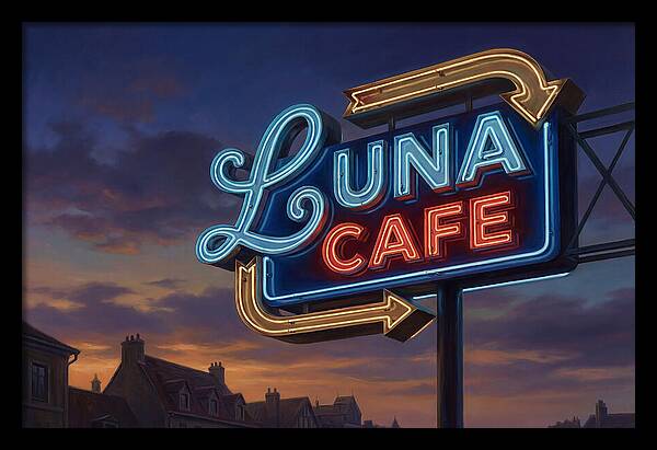 Luna Cafe Neon Sign
