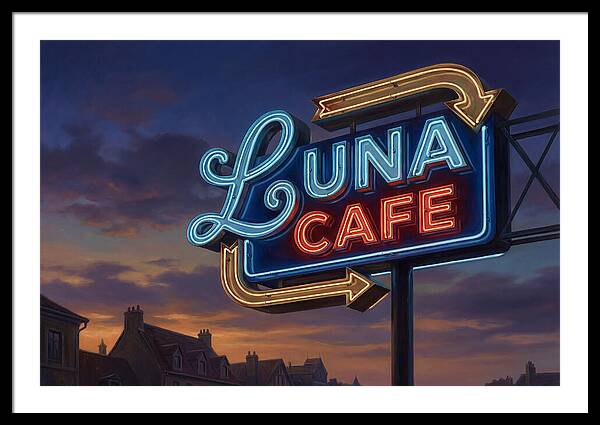 Luna Cafe Neon Sign