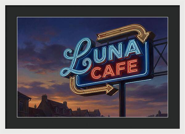 Luna Cafe Neon Sign