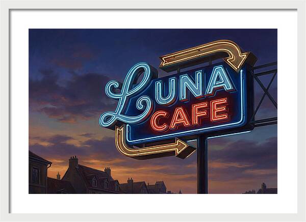 Luna Cafe Neon Sign