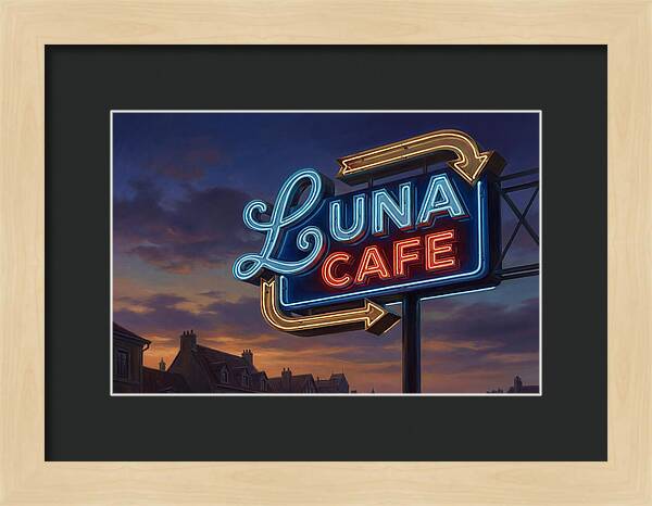 Luna Cafe Neon Sign