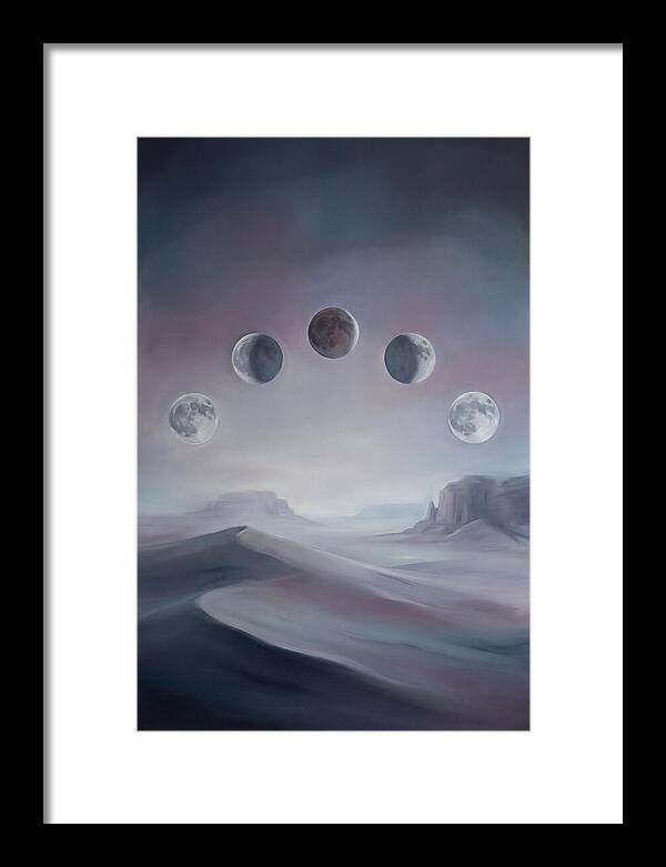 Lunar Eclipse Phases Over Desert