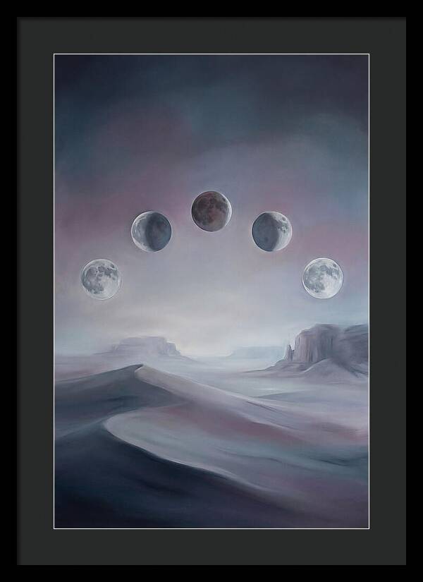 Lunar Eclipse Phases Over Desert