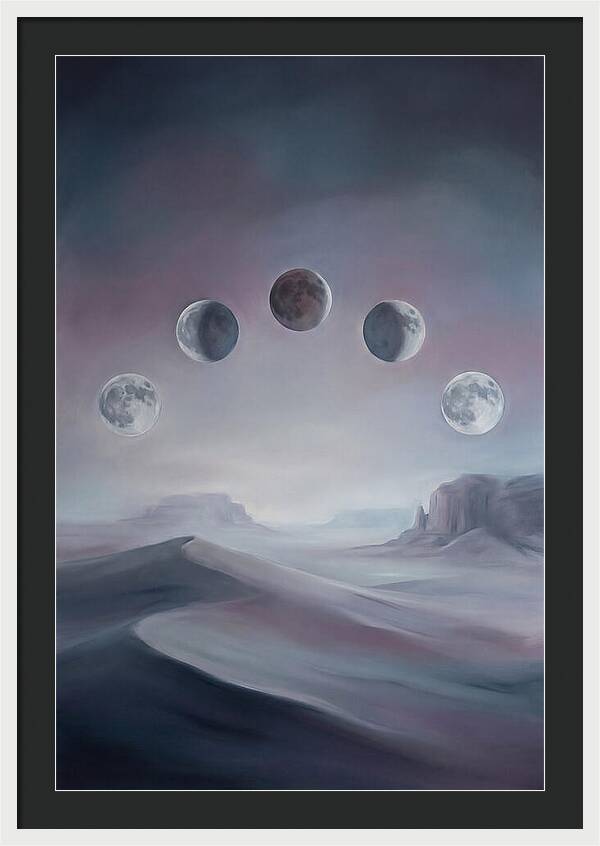 Lunar Eclipse Phases Over Desert