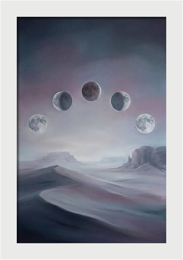 Lunar Eclipse Phases Over Desert