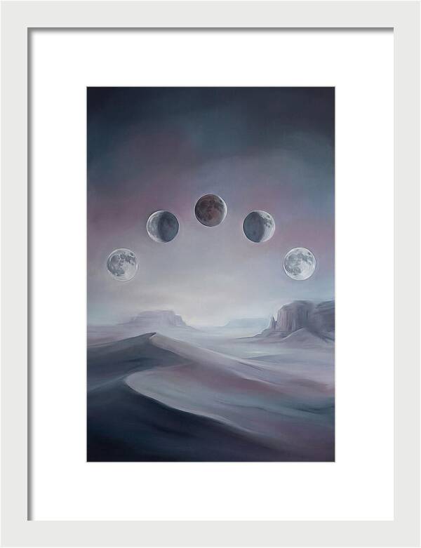 Lunar Eclipse Phases Over Desert
