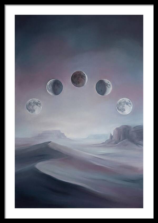 Lunar Eclipse Phases Over Desert