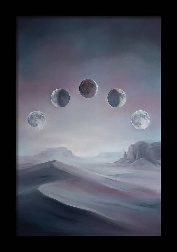 Lunar Eclipse Phases Over Desert