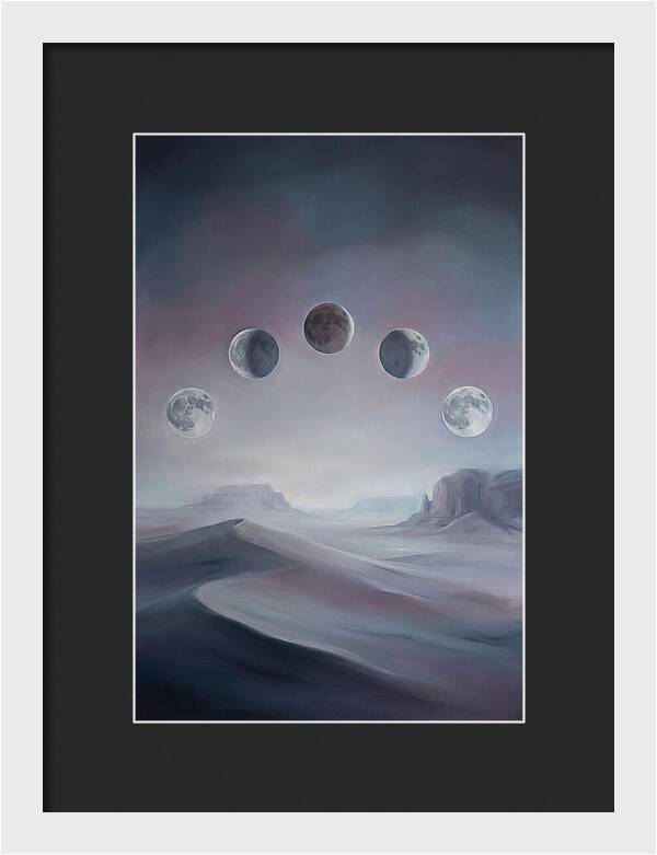 Lunar Eclipse Phases Over Desert
