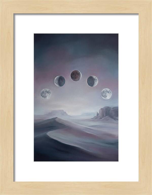 Lunar Eclipse Phases Over Desert