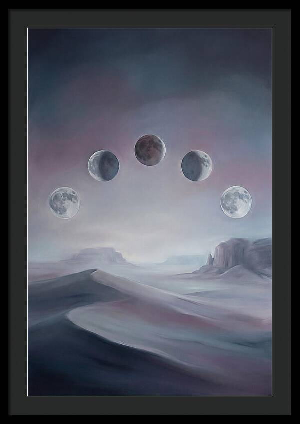 Lunar Eclipse Phases Over Desert