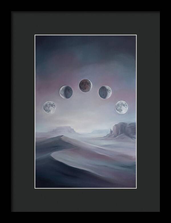 Lunar Eclipse Phases Over Desert
