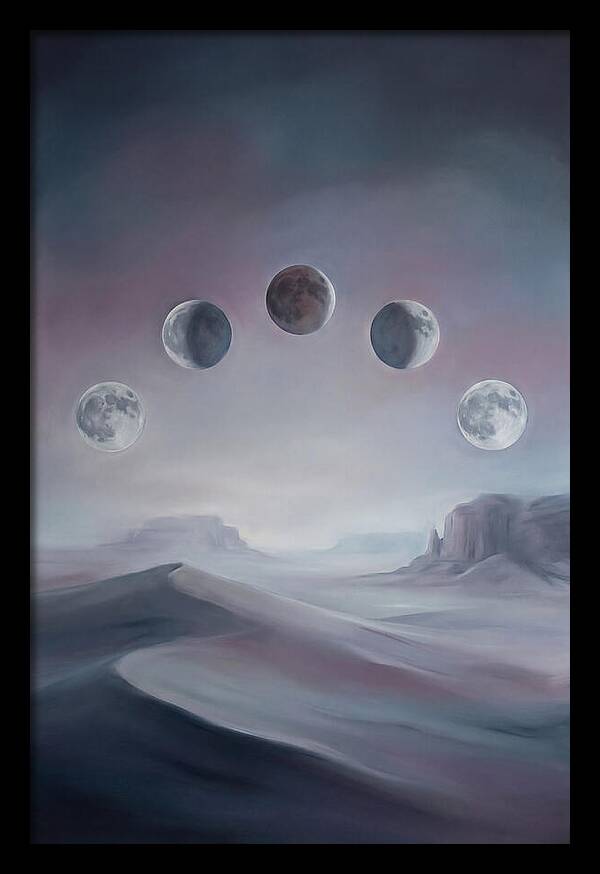 Lunar Eclipse Phases Over Desert