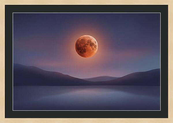 Lunar Eclipse With Copper Glow