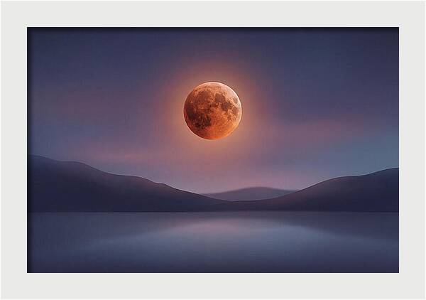 Lunar Eclipse With Copper Glow