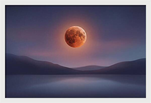 Lunar Eclipse With Copper Glow
