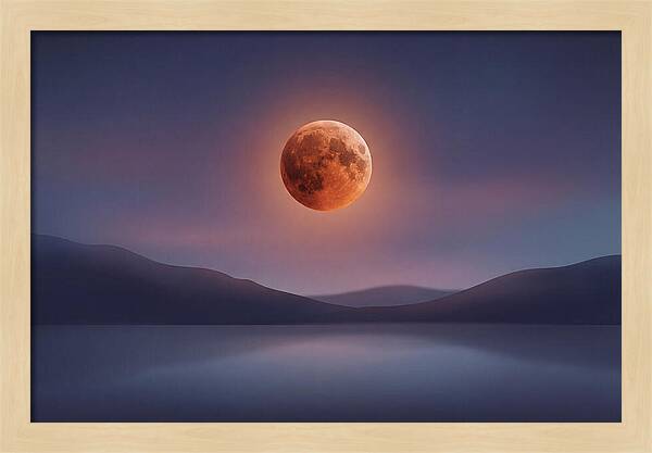 Lunar Eclipse With Copper Glow