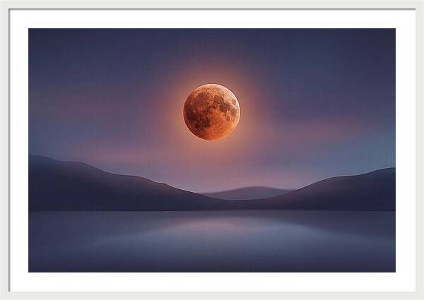 Lunar Eclipse With Copper Glow