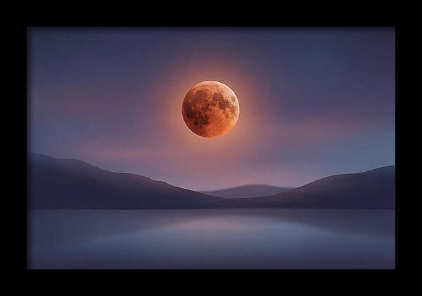 Lunar Eclipse With Copper Glow