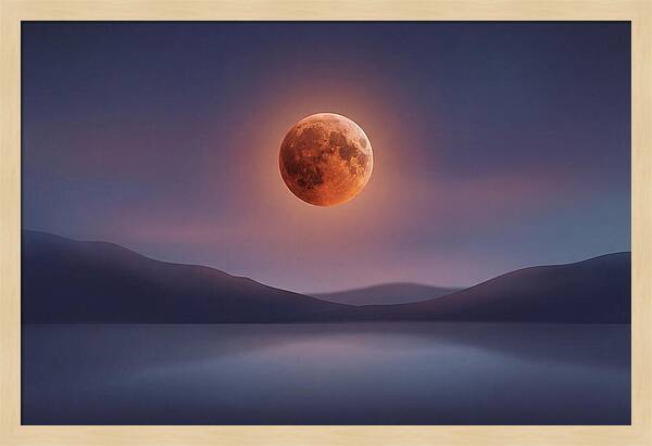 Lunar Eclipse With Copper Glow