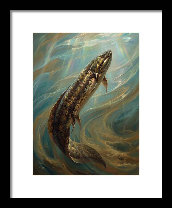 Lungfish Ascending Through Water