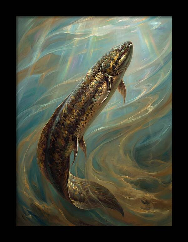Lungfish Ascending Through Water