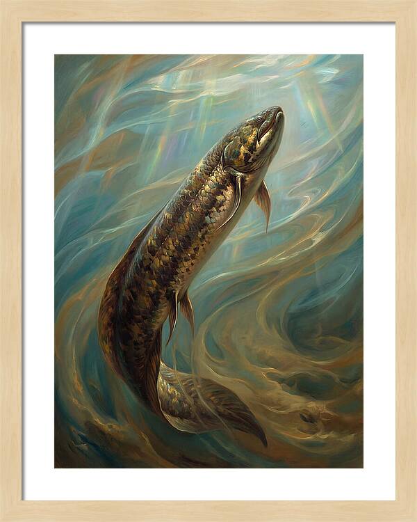 Lungfish Ascending Through Water