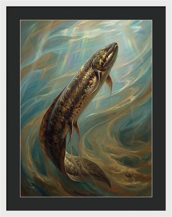 Lungfish Ascending Through Water