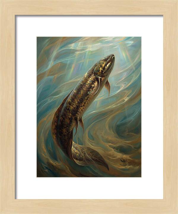 Lungfish Ascending Through Water