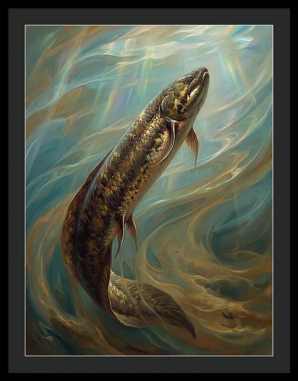 Lungfish Ascending Through Water