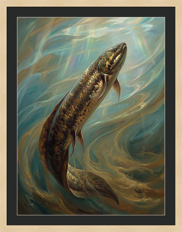 Lungfish Ascending Through Water
