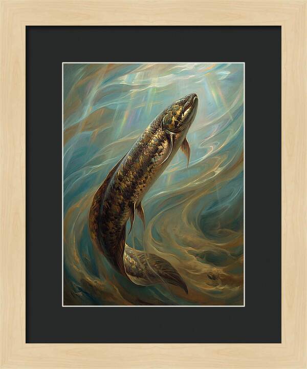 Lungfish Ascending Through Water