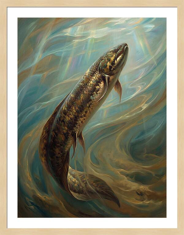 Lungfish Ascending Through Water
