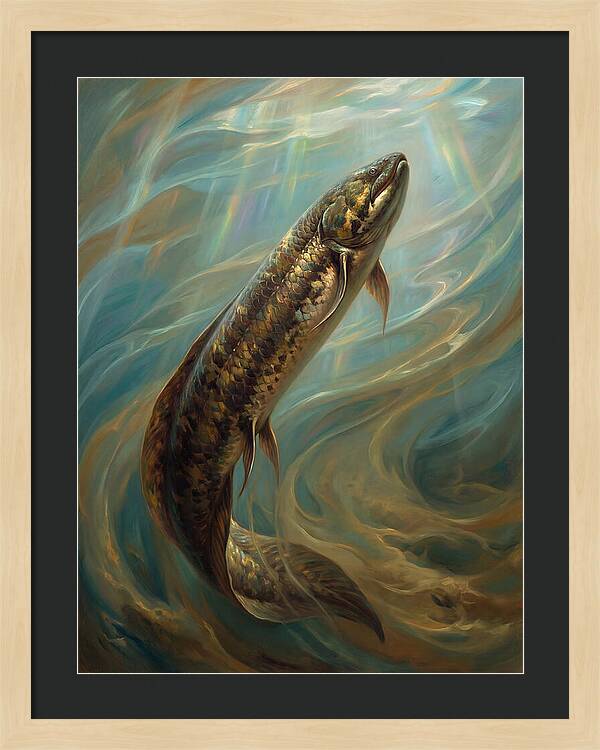 Lungfish Ascending Through Water