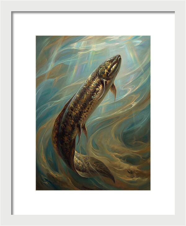 Lungfish Ascending Through Water