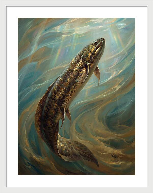 Lungfish Ascending Through Water