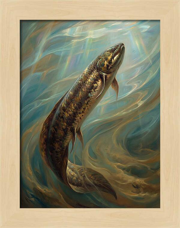 Lungfish Ascending Through Water