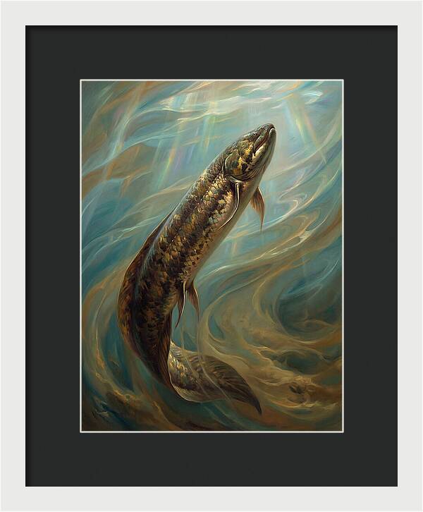 Lungfish Ascending Through Water