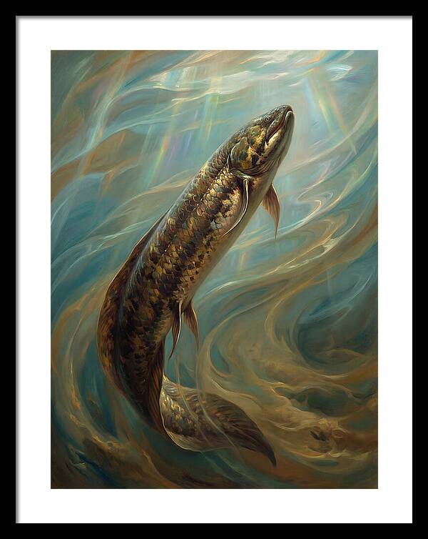 Lungfish Ascending Through Water