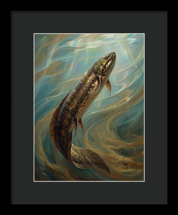 Lungfish Ascending Through Water