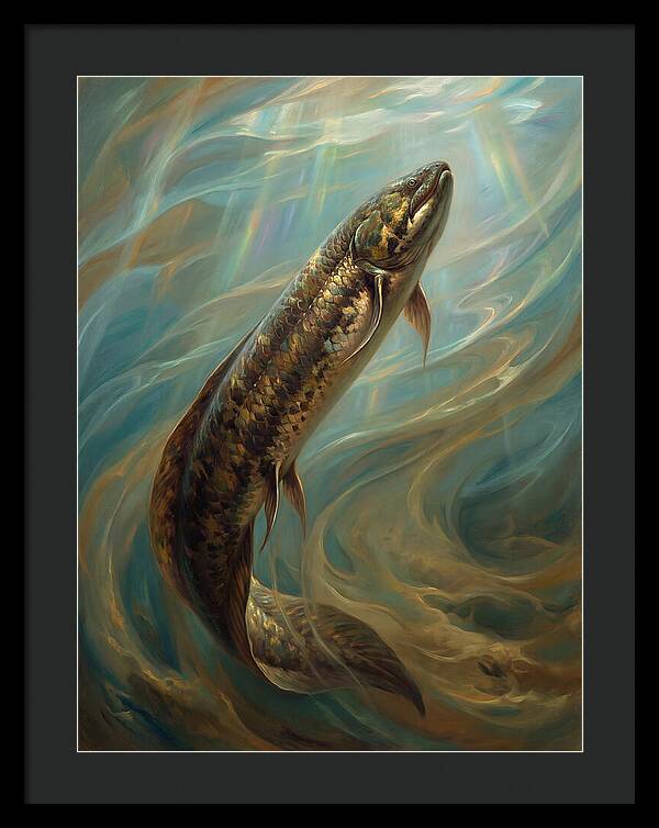 Lungfish Ascending Through Water