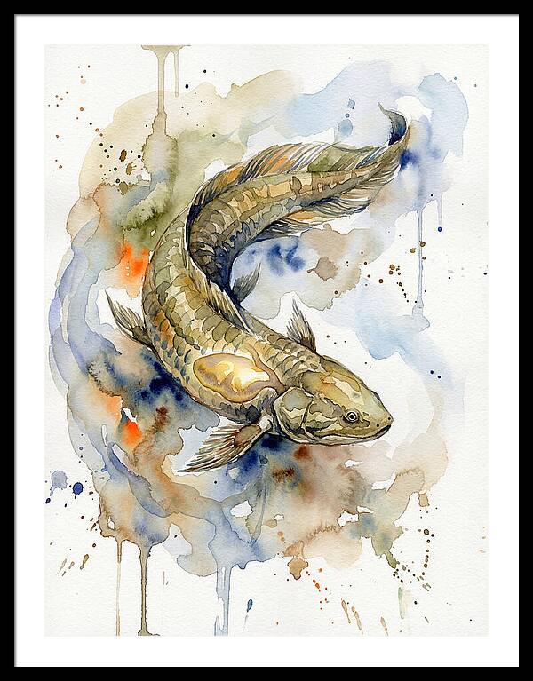 Lungfish In Watercolor Elegance