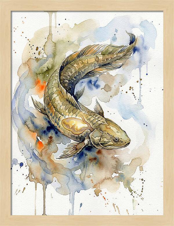 Lungfish In Watercolor Elegance