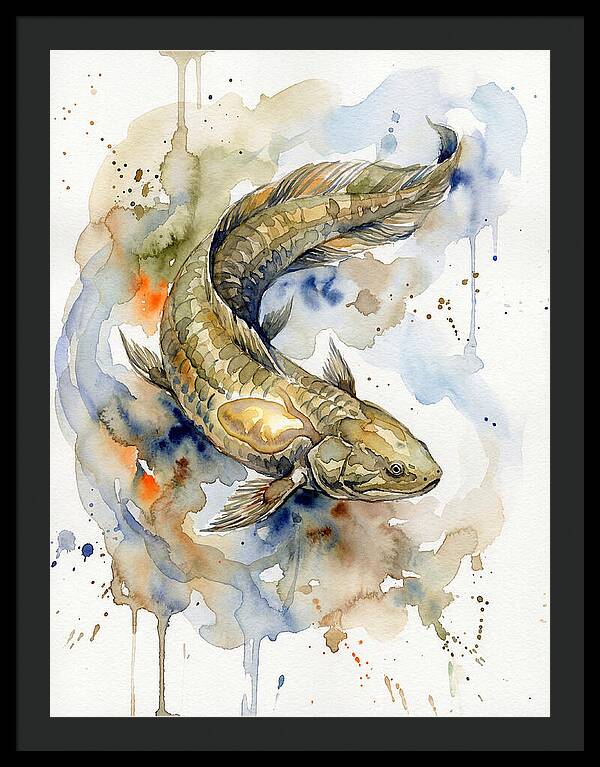 Lungfish In Watercolor Elegance