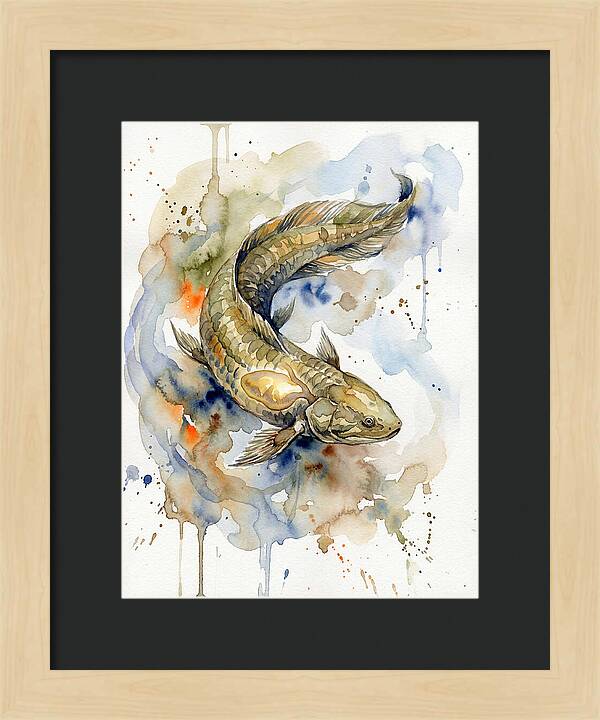 Lungfish In Watercolor Elegance