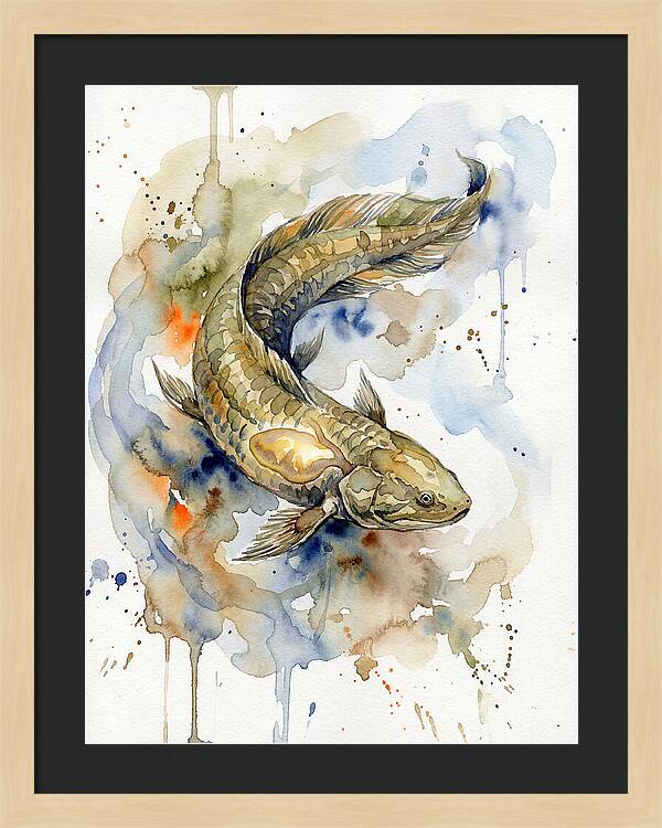 Lungfish In Watercolor Elegance