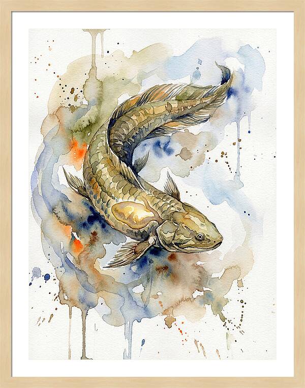 Lungfish In Watercolor Elegance