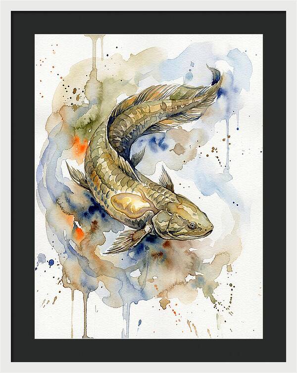 Lungfish In Watercolor Elegance